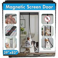 Magnetic Screen Door, IKSTAR Upgrade Mesh Door Instant Closure with Full Frame Hook&Loop, Keep Fly/Bugs Out, Pet/Kids Walk Through Freely Fit Door Up to 36"x82" Max