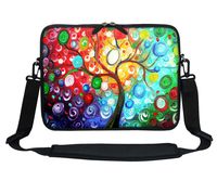 Meffort Inc 13 13.3 Inch Neoprene Laptop/Ultrabook/Chromebook Bag Carrying Sleeve with Hidden Handle and Adjustable Shoulder Strap - Colorful Tree