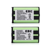 EBL HHR-P104, HHR-P104A, KX-TGA520M,KX-FG6550, KX-FPG391,KX-TG2388B KX-TG2396 KX-TG2300 Panasonic Phone Replacement Battery, 2 Packs
