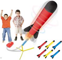 Play22 Toy Rocket Launcher - Jump Rocket Set Includes 6 Rockets - Play Rocket Soars Up to 100 Feet - Missile Launcher Best Gift for Boys and Girls - Air Rocket Great for Outdoor Play - Original