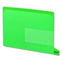 Smead End Tab Poly Out Guide, Two Pocket, Bottom Position Tab, Letter Size, Green, 25 per Box (61952)