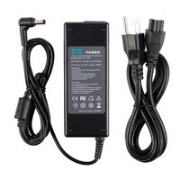 DTK Ac Adapter Laptop Computer Charger/Notebook PC Power Cord Supply Source Plug for Toshiba Output: 19V 3.95A 75W Connector Size: 5.5x2.5mm