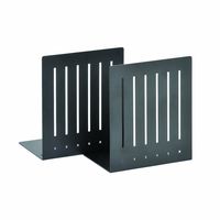 STEELMASTER Heavy Duty 6-Inch Steel Bookends, 1 Pair, Black (241060004)