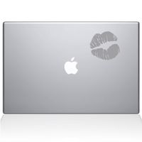 The Decal Guru Kissy Lips MacBook Decal Vinyl Sticker - 13" MacBook Air - Silver (1114-MAC-13A-S)