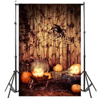 5 x 7ft Photography Backdrops Halloween Night Pumpkin Vinyl Background Studio