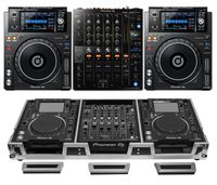 Pioneer DJ DJM-750MK2 + XDJ-1000MK2 And Odyssey FZ12CDJWXD Coffin Bundle