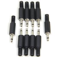 Ancable 10-Pack TS Mono Male Plug 1/8" 3.5mm Solder Type DIY Audio Cable Connector