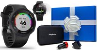 Garmin Forerunner 45S (Black, Small) Beat Yesterday Gift Box Bundle | +HD Screen Protectors (x4), USB Car/Wall Adapters & Case | 2019, Garmin Coach