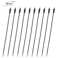 Njuone 10PCS 3.51.35 Tuning Fork DC Power Cord DC 3.5mm x 1.35mm Male Charging Cable DC Power Pigtail Cable Male Connectors DC Cable for CCTV Security Camera Power Adapter Connectors