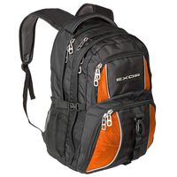 Exos Backpack, (Laptop, Travel, School or Business) Urban Commuter (Black/Burnt Orange)