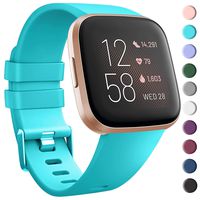 Tobfit Sport Bands Compatible with Versa/Versa Lite/SE, Soft TPU Wristbands Accessories for Women Men, Teal, Large