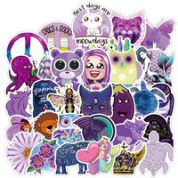 Cute Purple Vsco Stickers for Water Bottles Laptops[70PCS] - Aesthetic Lovely Fashion Trendy Waterproof Vinyl Sticker for Hydro Flasks Luggage Mirrors Travel Phone - Scrapbook Decals for Teens Girls