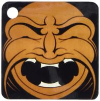 3dRose Tribal Mask - ghost, fun, zombie, spooky, mask, scary, creepy - Key Chains, 2.25 x 4.5 inches, set of 2 (kc_46963_1)