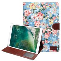 FuriGer iPad Air 3 10.5" 2019 Case, [Flower Series] Premium Folio Flip Stand Case, Soft TPU Back CoverShockproof Waterproof Tablet Casefor Apple New iPad Air 3rd Generation -Blue