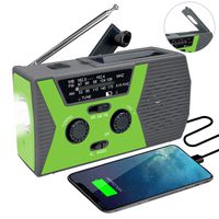 Emergency Radio with Battery Backup Design, NOAA Weather Radio with Hand Crank Solar Powered, Frebw 2000mAh Radio with SOS Phone Chargeable 5 Ways Powered Portable Radios with Flashlight Reading Lamp
