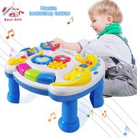 HOMOFY Homof Baby Toys Musical Learning Table 6 Months Up-Early Education Music Activity Center Game Table Toddlers, Infant, Kids Toys for 1 2 3 Years Old Boys & Girls- Lighting & Sound Gifts