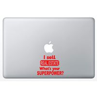 Crazy4Decals I Sell Real Estate 5" Decal Vinyl Sticker 20 Colors for Laptops, Ipads, Car Windows, Doors, Office Walls Realtor and Any Smooth Surface. (Red)