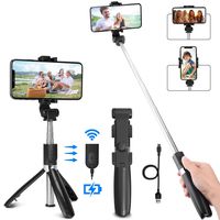 Bluetooth Selfie Stick Tripod,PEYOU Extendable Phone Tripod Stand with Wireless Remote Selfie Stick Compatible for iPhone 11/11 Pro/XS Max/XS/XR/X/8/7 Plus,Compatible for Galaxy S9 S8 Note 9 8,Google
