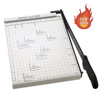 Paper Cutter, A4 Paper Trimmer, Heavy Duty Photo Guillotine Craft Machine with 12 inch Cut Length,12 Sheets Capacity (A4-White)