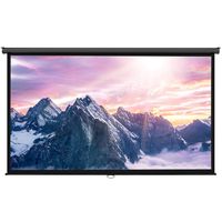 VonHaus 100 Inch Projector Screen - Manual Pull Down - 100" Widescreen Indoor Home Theater / Cinema Platform - 16:9 Aspect Ratio Projection Screen - Suitable For HDTV / Sport / Movie / Gaming