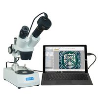 OMAX 20x-40x-80x Binocular Stereo Microscope with Dual Lights and 3MP Camera and Camera Reduction Lens