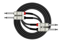 Kirlin Cable AP-405PR-06/BK - 6 Feet - Dual 1/4-Inch to Dual 1/4-Inch Patch Cable