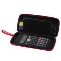 Navitech Red Graphics Calculator Hard Case/Cover with Storage Pouch Compatible with The Texas Instruments BA II Plus