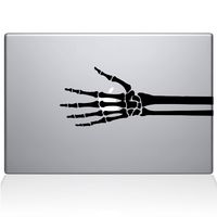 The Decal Guru 2086-MAC-13A-BLA Skeleton Hand X-ray Decal Vinyl Sticker, Black, 13" MacBook Air