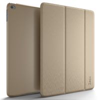 iPad Air 2 Case, Zeox iPad Air 2 Ultra Slim Fit Folio Smart Case Cover Stand Non Slip Protective Cover with Auto Wake/Sleep Feature for Apple iPad Air 2 Retina Display 2014 Release - Gold