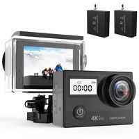 DBPOWER N5 Pro WiFi Action Camera 4K Ultra HD 20MP Sports Camera 30m Underwater Waterproof 170 Degree Adjustable Wide Angle Lens Camcorder with 2 Rechargeable Batteries and Mounting Accessories Kit