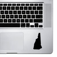 StickAny Palm Series New Hampshire NH Sticker for MacBook Pro, Chromebook, and Laptops (Black)