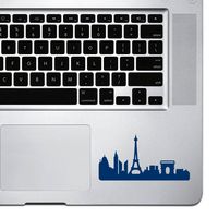 StickAny Palm Series Paris Skyline 2 Sticker for MacBook Pro, Chromebook, and Laptops (Navy)