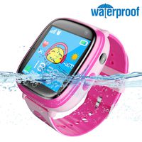 Jsbaby Smart Watch for Kids Waterproof Smartwatch with GPS Tracker Function -IP67 Waterproof- SOS Alarm Clock Flashlight Camera with Phone Christmas Birthday Gift for Children (Pink)