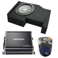 Compatible with 2014 - UP Chevy Silverado Crew Cab Kicker CompR CWR12 Single 12 Sub Box CXA600.1 (Renewed)