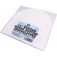 (25) 12" Round Bottom Record Inner Sleeves - 2 Mil Thick - Archival Quality, Anti-Static HDPE #12IH02R