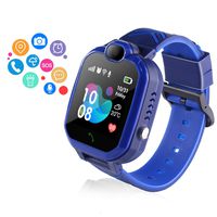 ZOPPRI Smartwatch for Kid, IP67 Waterproof 1.44 inchTouch Screen Watches. GPS Tracker with SOS and Pedometer with Camera Phone Watch. Smartwatch for 3-14 Year Old Children Girls Boys (H1Blue)