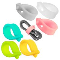 ELFRhino Reusable Cord Organizer Cable Straps Keeper Holder Cable Ties Wire Ties for Phone Charging Cord Electronics Electrical Computer PC Wire Wrap Manager Management(Set of 6)