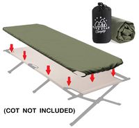 Fitted Camping Cot Sheet for Adult Sleeping Cots. Great for Hunting! Camping Bedding That fits Most Army cots, Military cots, Travel cots and Folding Cots Keeps Your Sleeping Pad Secure!