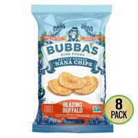 Bubba's Fine Foods Savory Paleo Banana Chips | Blazing Buffalo, 1.2 Ounce Snack Packs (Pack of 8)