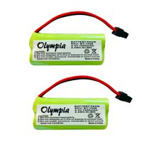 2 Pack Replacement Battery for Uniden DECT 2060 Cordless Phone (800mAh, 2.4V, NI-MH)