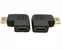 BesYee HDMI Adapter Combo (1 Pair), Left and Right Angle 90 Degree 270 Degree HDMI Male to Female Vertical Flat Adapter (left right M/FM)