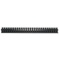 Panduit H2X2BL6 Type H Hinged Cover Wide Slot Wiring Duct, PVC, Black