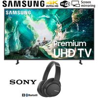 Samsung UN75RU8000 75-inch RU8000 LED Smart 4K UHD TV (2019) Bundle with Sony WH-CH700N Wireless Noise Canceling Bluetooth Headphones, Black