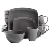 Gibson Home Soho Lounge 16-Piece Dinnerware Set, Gray