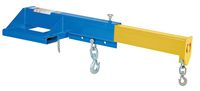 Vestil LMS-EBT-46-8 Telescoping Shorty Lift Boom, 24" Fork Pocket Center, Overall LxWxH (in.) 53-7/8 x 32 x 15, Extended Length (in.) 90-7/8, Minimum Hook Point (in.) 31, Maximum Hook Point (in.) 89"