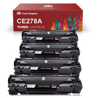 Toner Kingdom Compatible with HP 78A CE278A Black Laser Toner Cartridges for Use in HP LaserJet Pro M1536dnf Pro P1606dn P1560 P1566 P1600 P1606 - 4 Pack