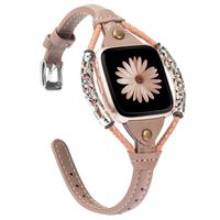 TOYOUTHS Leather Strap Compatible with Fitbit Versa/Versa 2 Bands for Women Slim Genuine Leather Wristbands Replacement Versa Lite Special Edition Dressy Handmade Accessories Tan