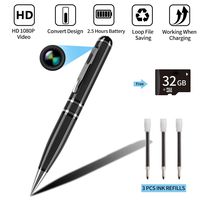 Hidden Camera, Hmount HD 1080P Spy Cam Pen, Mini Nanny Video Recorder, Support Loop Recording, Battery Powered with 32GB Memory Card for Business Conference and Security