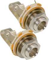 Switchcraft Type 11 (Pack of 2) Stereo 2-Conductor Input Jack, 1/4", Double Open Circuit, Made in USA