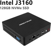 Desktop Mini PC Quad-Core Intel Celeron J3160 Processor (up to 2.24GHz),4G DDR3/NVMe 128GB SSD Pre-Installed with Windows 10 Pro 4K HDMI&VGA Display with Cooling System USB 3.0/BT 4.2